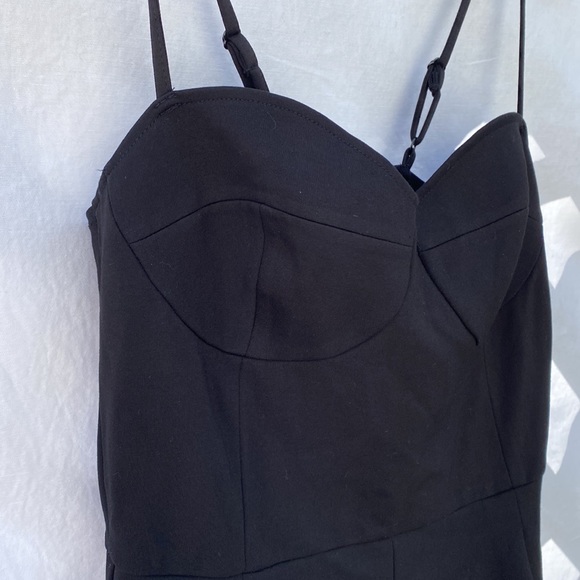 Leith Bustier Little Black Romper - Picture 2 of 12